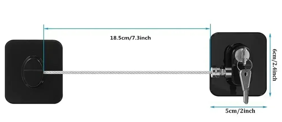 Bloque porte sans perçage dimensions techniques tige ajustable plastique ABS acier inoxydable 304