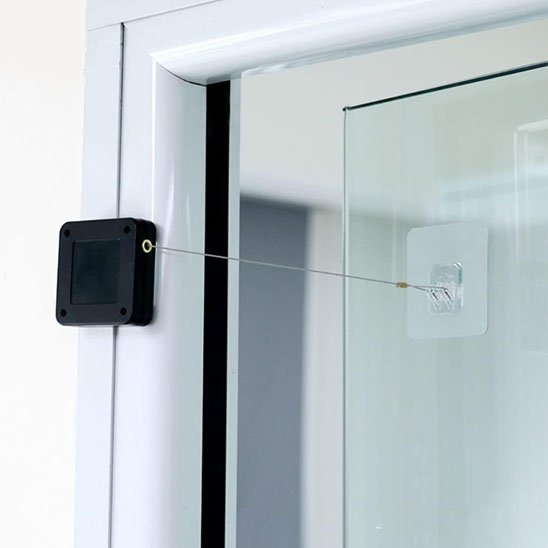 Bloque porte avec câble acier inoxydable rétractable résistant