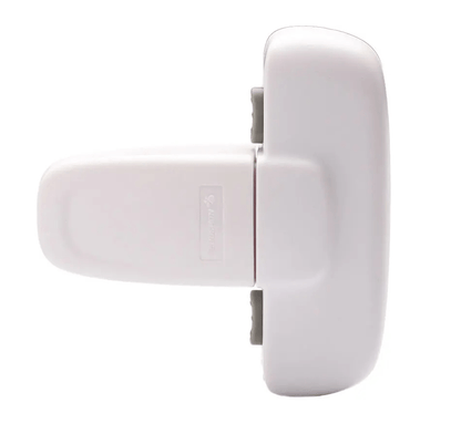 Bloque porte bebe gris discret compatible toutes surfaces lisses réfrigérateurs placards tiroirs sans vis ni trous