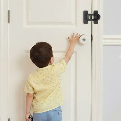 Bloque porte bébé sécurité protection enfant attache robuste adhésif 3M professionnel fixation durable