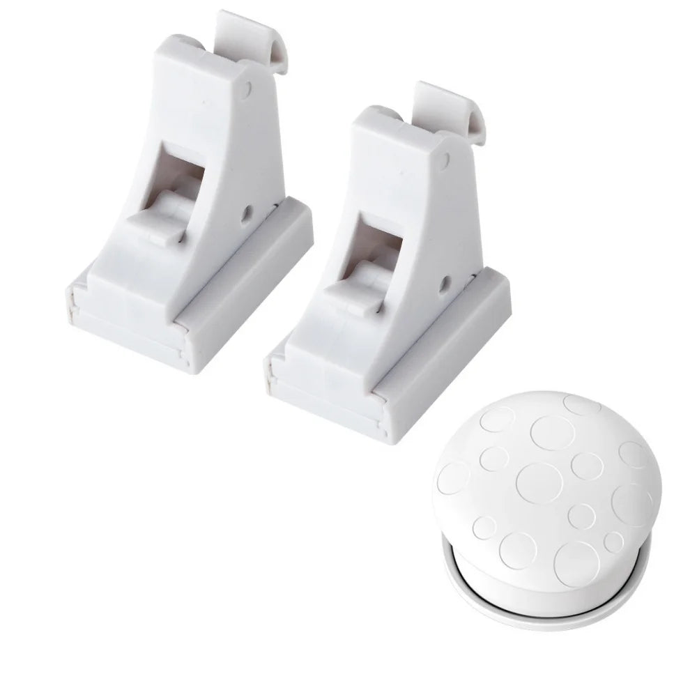 Bloque porte magnétique invisible lot de deux verrous sécurité enfant adhésifs