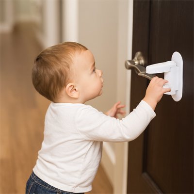 Bloque porte pour bebe en plastique ABS résistant avec adhésif 3M ultra-fort, installation sans perçage ni outil requis