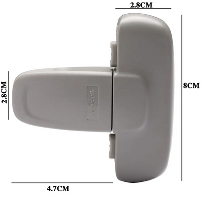 Bloque porte sécurité enfant dimensions mesures techniques installation universelle protection bébé adhésif 3M