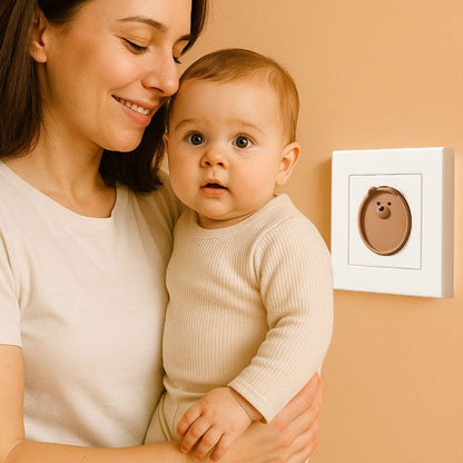 Cache prise bébé animal murale protection enfant plastique robuste résistant chocs durable