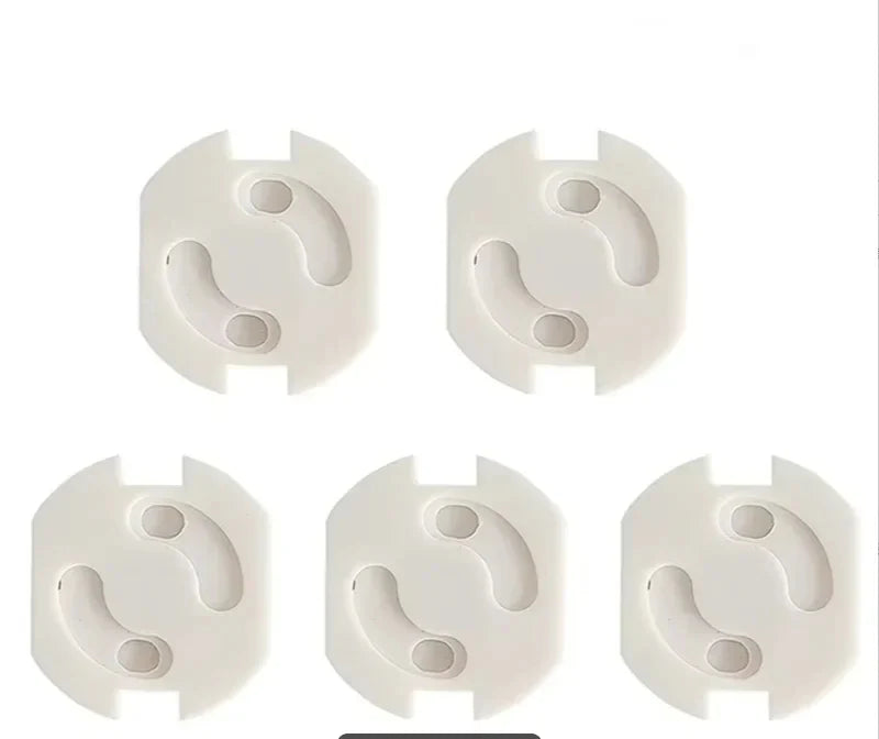 Cache prise bébé lot 5 deux trous protection électrique enfant 0-3 ans installation facile retrait adulte simple