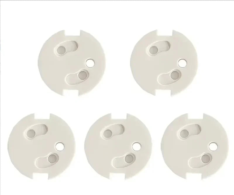 Cache prise bébé lot 5 pièces trois trous avec terre sécurité électrique installation sans perçage design discret