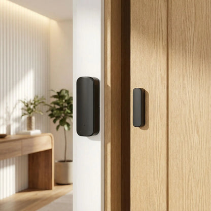 Capteur connecte WiFi installation optimale detection magnetique precise porte fenetre alarme sans fil autonomie batterie 12 mois