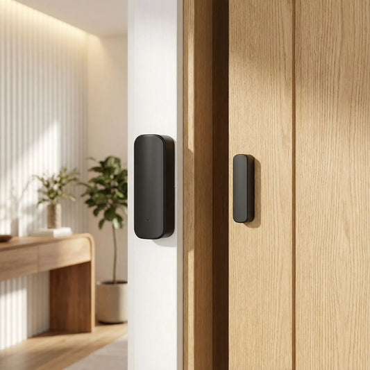 Capteur connecte WiFi installation optimale detection magnetique precise porte fenetre alarme sans fil autonomie batterie 12 mois