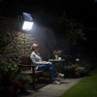 Détecteur de mouvement LED puissant 800 lumens éclairage automatique terrasse jardin allée garage installation sans fil