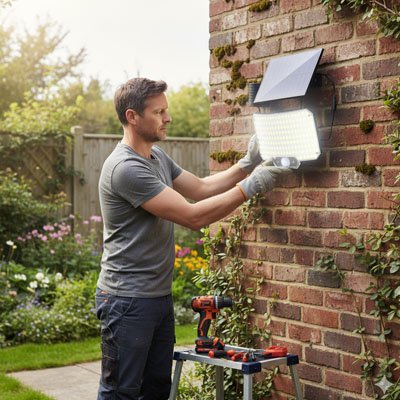 Détecteur de mouvement extérieur portée 8 mètres angle 120° capteur PIR infrarouge activation instantanée sécurité maison