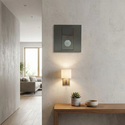 Détecteur de mouvement infrarouge passif mural avec réglage temporisation pour automatisation lumineuse domestique