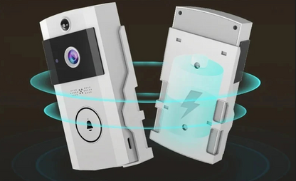 sonnette sans fil avec caméra solaire WiFi application mobile contrôle distance audio bidirectionnel notifications bouton temps réel 1080p