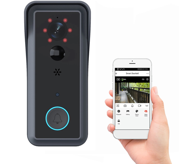 Sonnette sans fil video matériaux premium résistants intempéries IP65