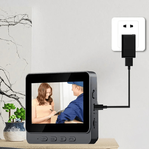 Sonnette vidéo sans fil autonome batterie 800mAh longue durée 6 mois portée 100m transmission 2,4GHz sans wifi installation rapide maison