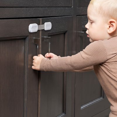 Bloque Porte Bebe Adhésif 3M Sans Perçage Sangle - Sécurité Maison Boutique