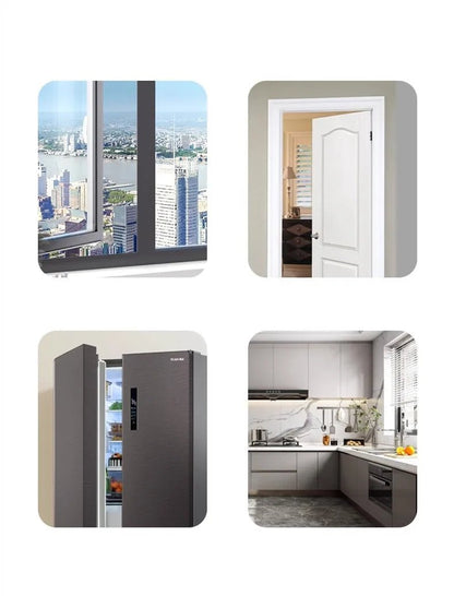 Bloque Porte Sans Perçage Adhésif 3M Inox - Sécurité Maison Boutique