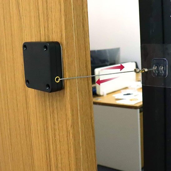 Bloque Porte Sans Perçage | Câble Rétractable 3M - Sécurité Maison Boutique