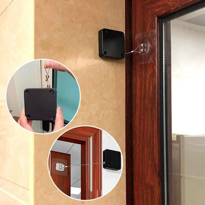 Bloque Porte Sans Perçage | Câble Rétractable 3M - Sécurité Maison Boutique