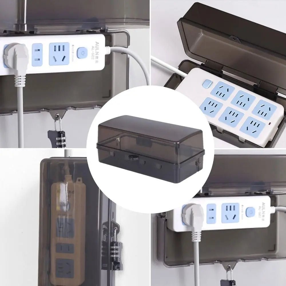 Boîtier protection cache prise extérieur ouvert mécanisme étanche IP44