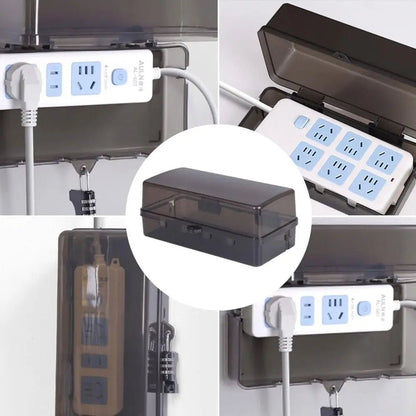 Boîtier protection cache prise extérieur ouvert mécanisme étanche IP44