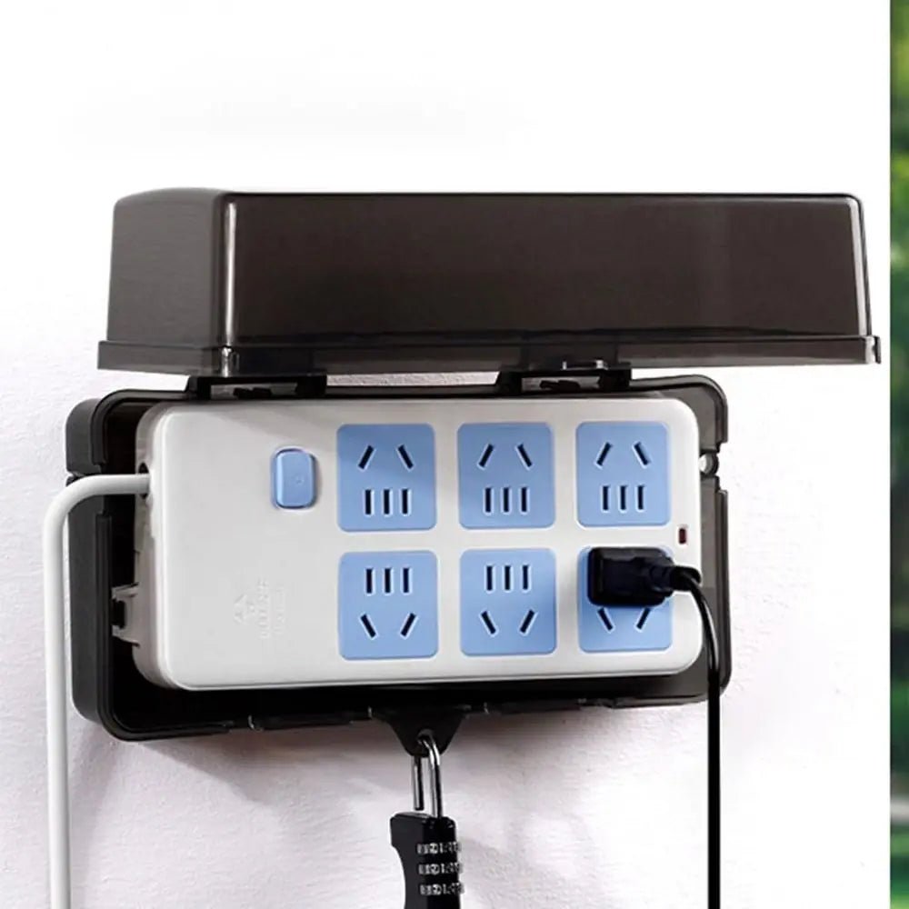 Cache prise extérieur IP44 installé jardin protection étanche