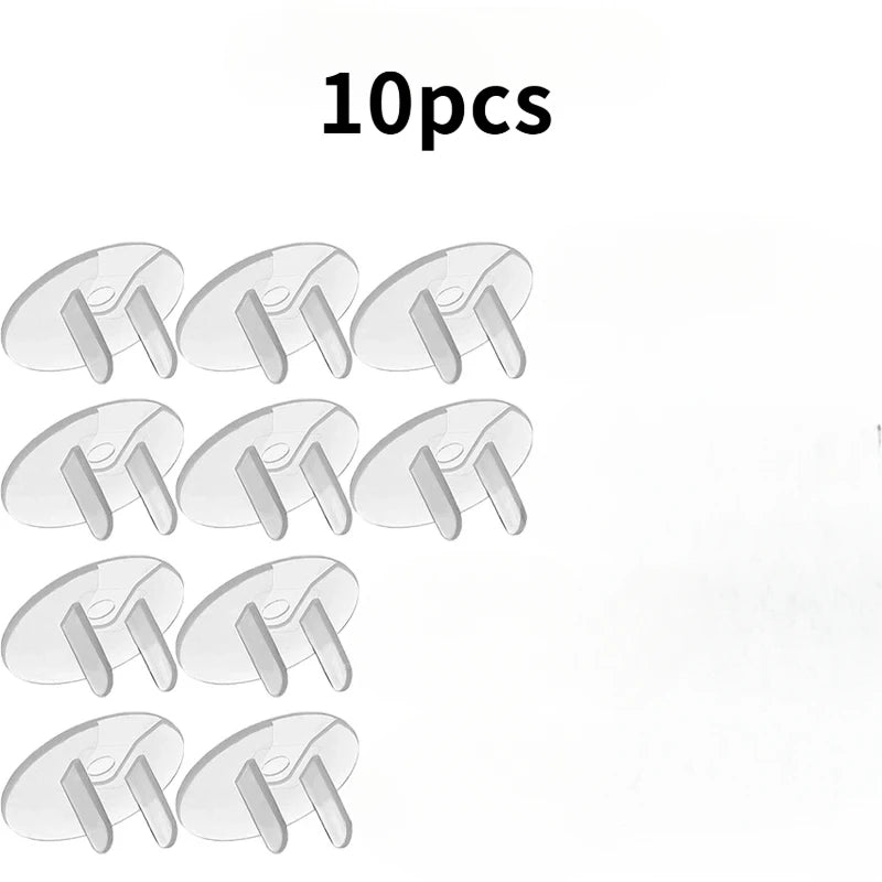 Cache prise sécurité enfant protection bébé transparent lot complet 10 unités ABS non toxique sécurité électrique maison certifié
