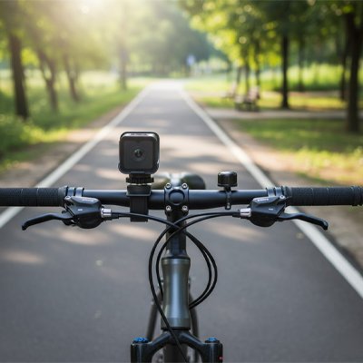 caméra de chasse extérieur avec enregistrement sur une bicyclette