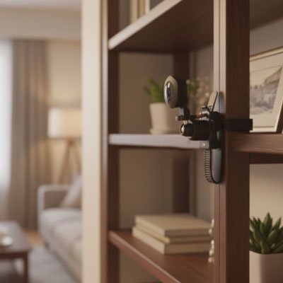 caméra de chasse  sur étagère 