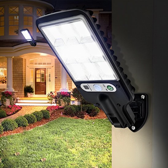 détecteur de mouvement LED allumé éclairage puissant nocturne extérieur angle 180 degrés