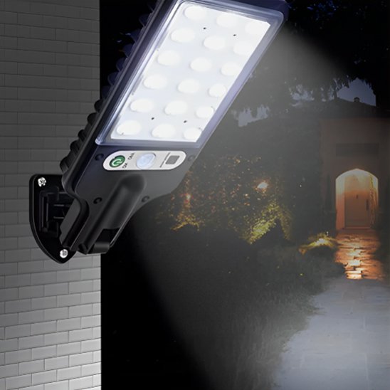 détecteur de mouvement extérieur LED IP65 projecteur noir design moderne sécurité maison portée 8m