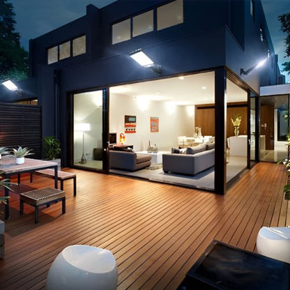 détecteur de mouvement installé terrasse extérieure protection IP65 étanche pluie neige