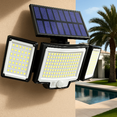 detecteur de mouvement lumiere Projecteur Solaire Puissant - Sécurité Maison Boutique