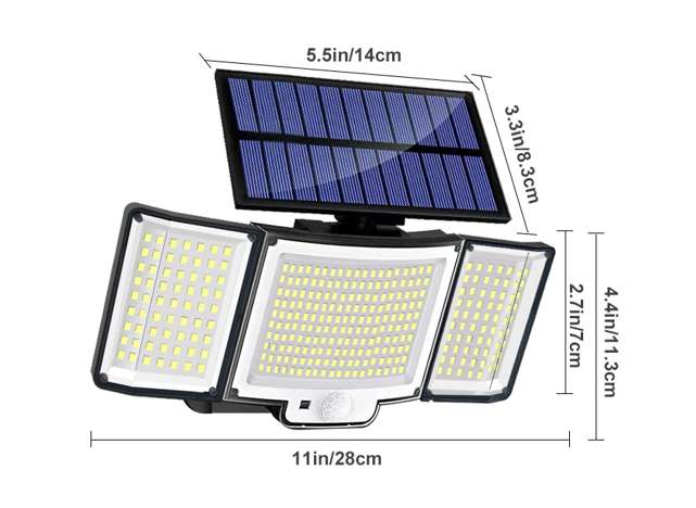 détecteur de mouvement mesure trois lampes