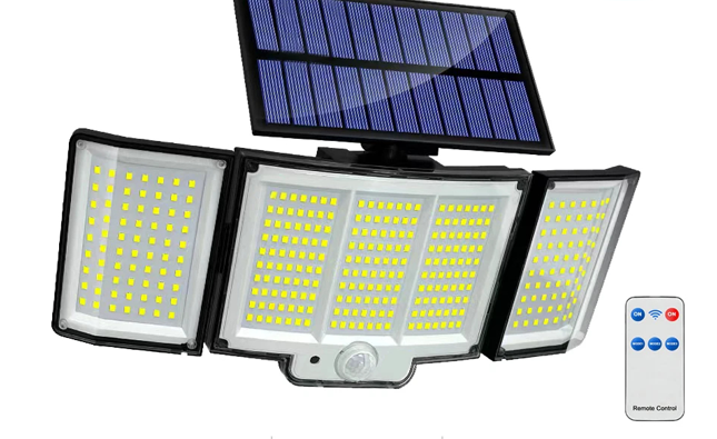 détecteur de mouvement panneau trois lampe mannette