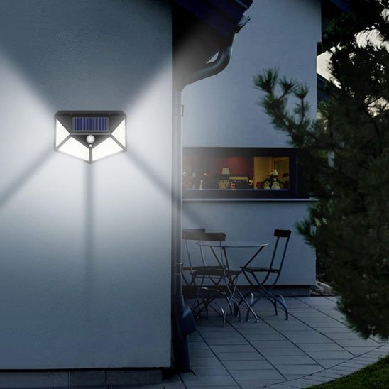 Éclairage Solaire Extérieur Puissant Détecteur 800 Lumens - Sécurité Maison Boutique