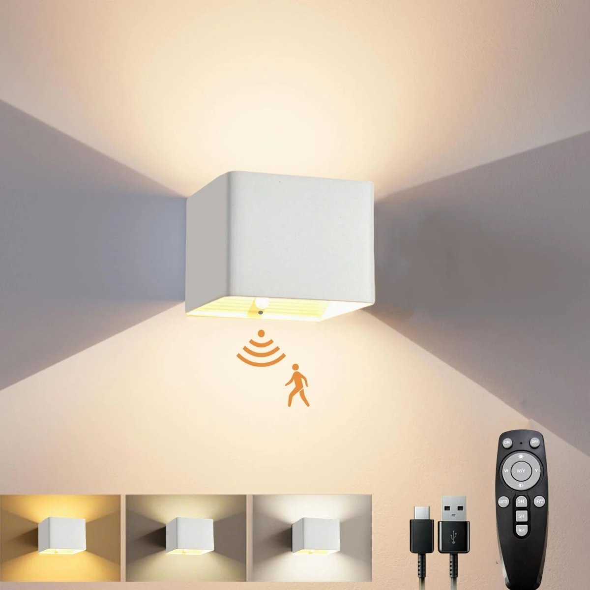 Lampe à Détecteur de Mouvement LED | 600 Lumens - Sécurité Maison Boutique