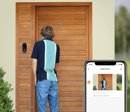 SONNETTE ANS FIL AVEC CAMERA HD | 130° VISION INFRAROUGE - Sécurité Maison Boutique