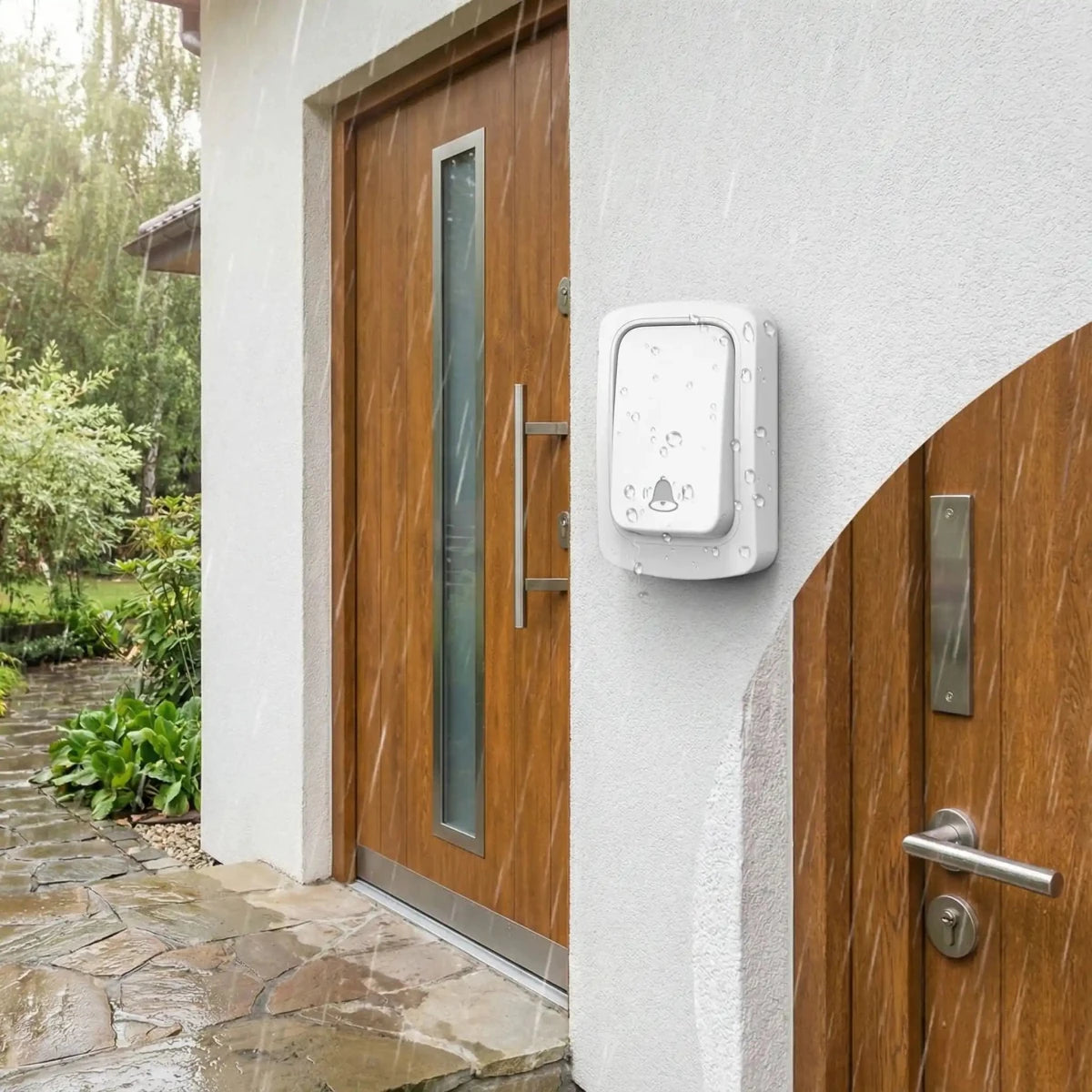 Sonnette Connectée Sans Pile | Écologique Autonome 150m - Sécurité Maison Boutique