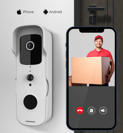 Sonnette sans Fil avec Caméra HD | Audio Bidirectionnel - Sécurité Maison Boutique